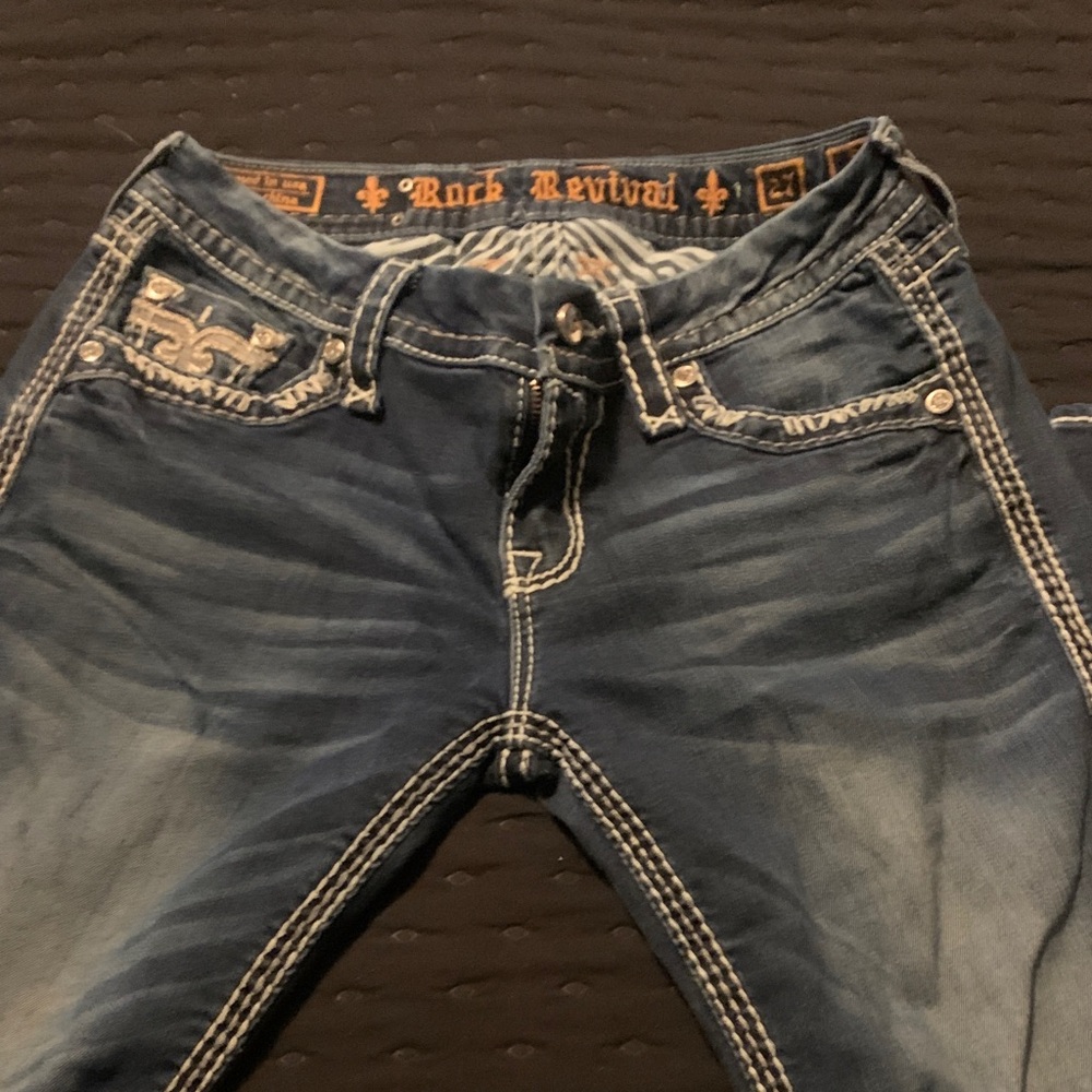 Rock Revival Dark Blue Relaxed Men's Jeans